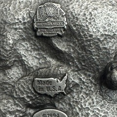 Bergamot 1994 Toon Time Cat Belt Buckle Pewter Made in USA G 77