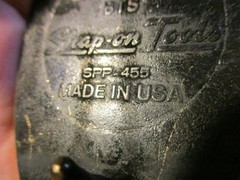 SNAP-ON TOOLS #1 VINTAGE SPP-455 SOLID BRASS BTS OVAL BELT BUCKLE MADE IN USA