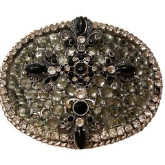 Women&rsquo;s Cross Belt Buckle Silver Tone Western Rhinestones White Black