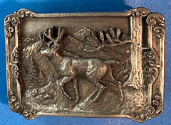 Vintage Deer Wildlife Camping Hunting Belt Buckle