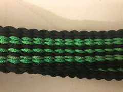 New Handmade Nylon braided Men Women Belt Green Black 48in No Buckle