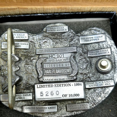 Harley-Davidson 1994 Pewter Commemorative Eagle Buckle Set by Baron