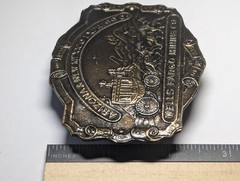 VINTAGE ARIZONA & NEW MEXICO EXPRESS CO WELL FARGO MINING COMPANY BELT BUCKLE