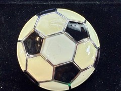 Soccer Foot Ball Large Figural Black & White Ultimate Sport Fan Gift Belt Buckle