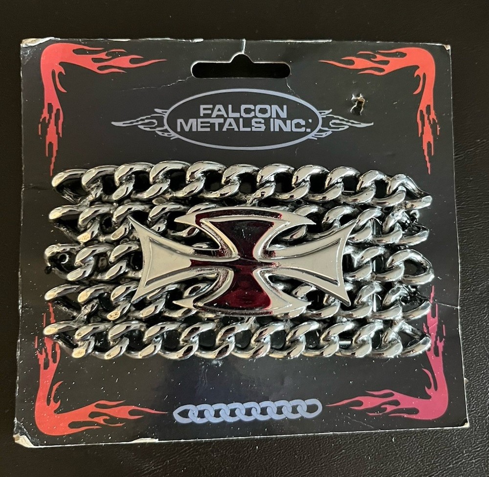 Chain Belt Buckle With Cross