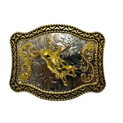 Rodeo Bull Rider Western Cowboy Belt Buckle Hebilla Vaquera Con Jinete En Toro