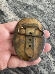Vintage Belt Buckle Volunteer Fire dept Firefighter Solid Brass or Bronze