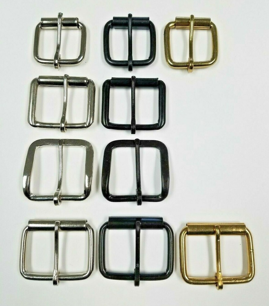 1-1/4&Prime; 1-1/2&Prime; 1-3/4&Prime; Plain Belt Buckle Nickel Plated Black Brass Quality lot