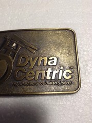 Vintage W-K-M Dyna Centric High Performance Butterfly Valves Brass Belt Buckle