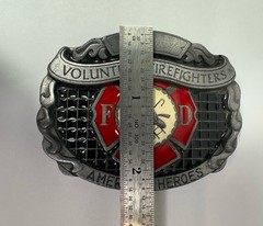 Vintage Buckles Of America Volunteer Firefighters America’s Heroes Belt Buckle