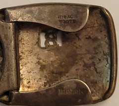 Antique Hickok Silver Belt Buckle Monogrammed « B » Used Ready 2 Wear