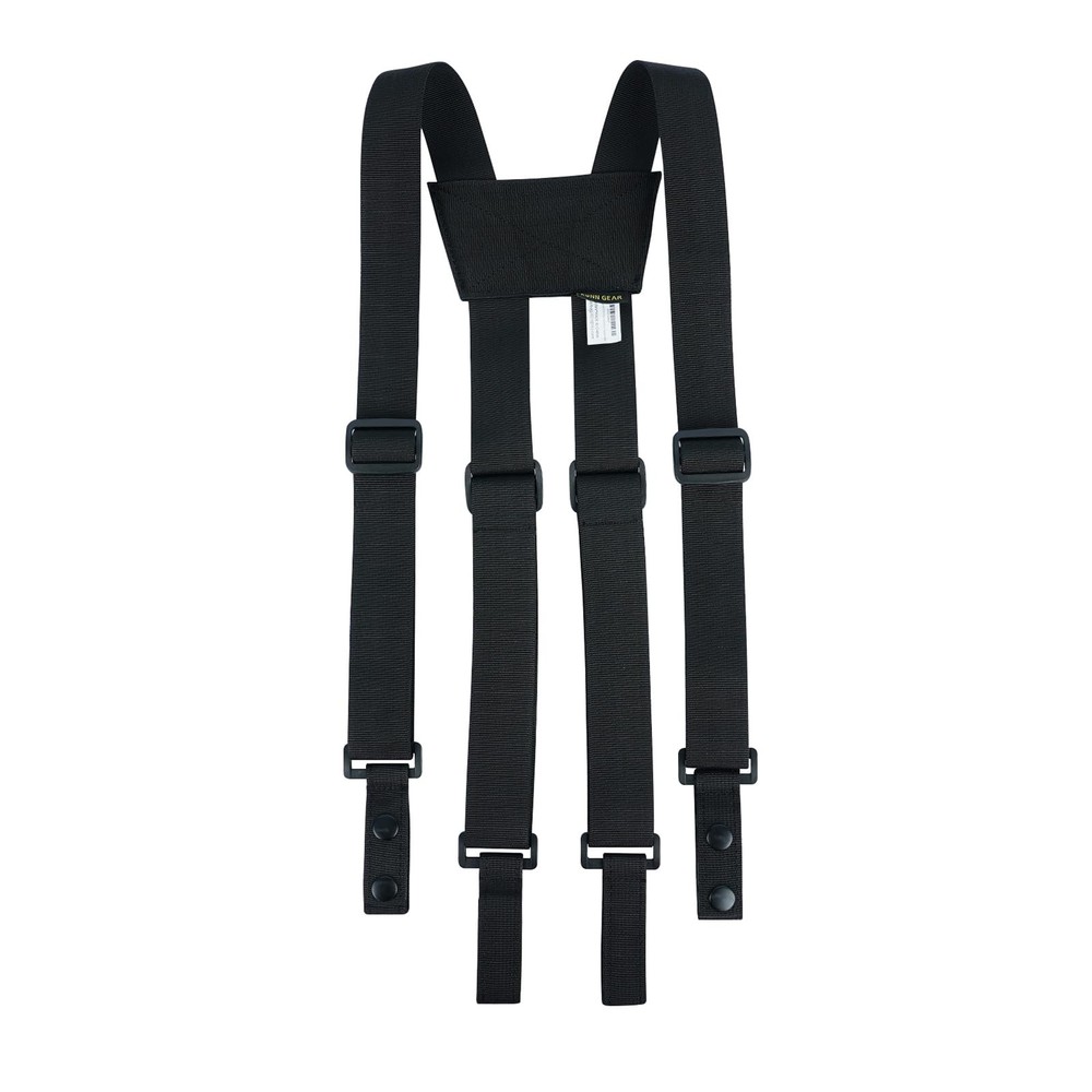 KUNN Tactical Suspenders Police Duty Belt Harness for Men,1.5 Black, Black