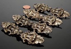 ANTIQUE AUSTRO-HUNGARIAN HERMANN RATZERSDORFER SET OF 4 SILVER CAPE BUCKLES