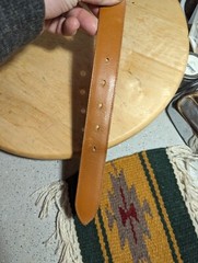 Douglas Men&rsquo;s Leather Belt Sz 34 Brown Tan Made In France Rare New!