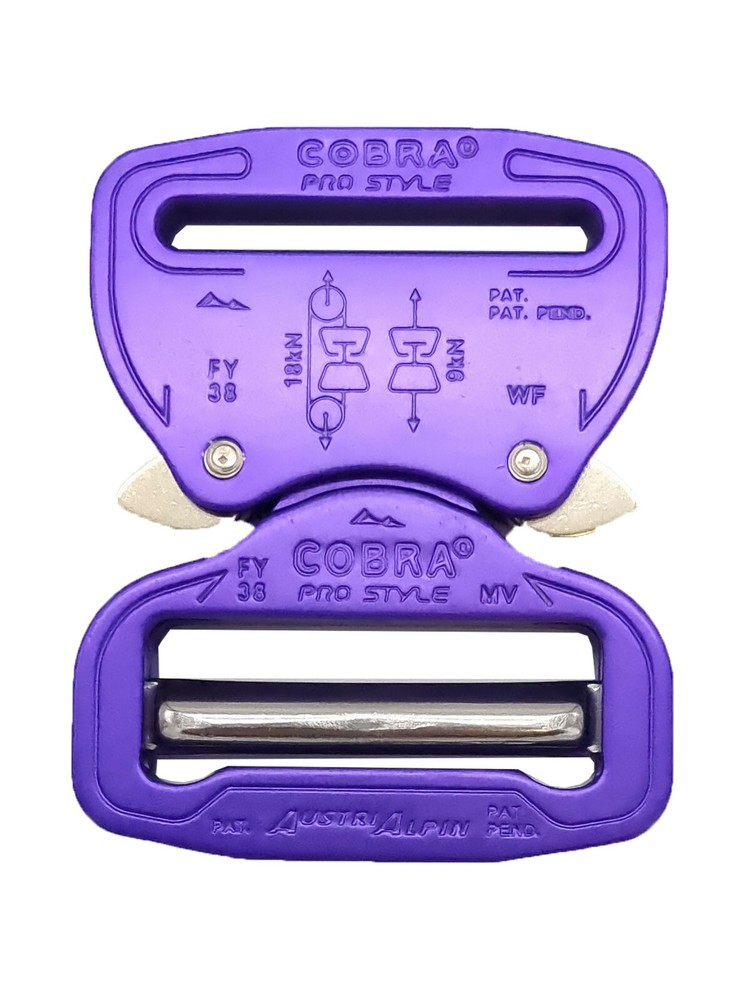 AustriAlpin Purple 38mm/1.5&Prime; Pro Style Cobra Buckle – Male Adj Female Fixed