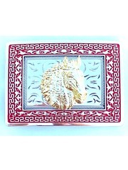 Western Buckle Gold Silver Red Horse Head Cowboy Buckle 2 » Hebilla Vaquero
