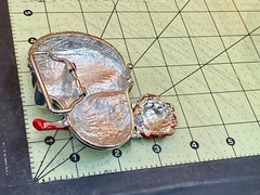 Multi Rhinestones Make Up Skull Holding Red Rose In Teeth! Belt Buckle