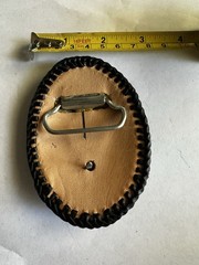 Black Lizard Skin Handcrafted Belt Buckle