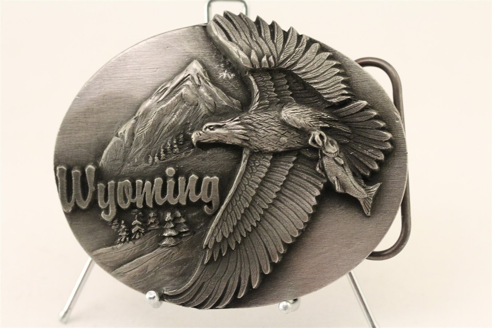 1990 Siskiyou Belt Buckle Co Wyoming Buckle Never Used