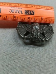 Vtg pewter belt buckle Eagle Avon 
