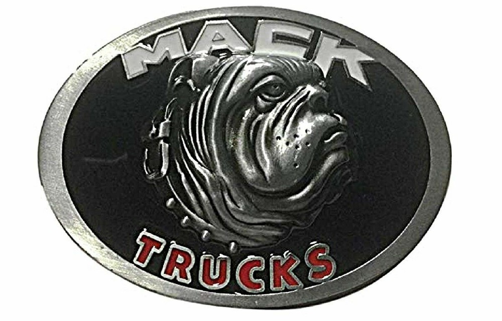 Macks Truck Logo Enamel Metal Belt Buckle