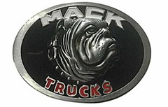 Macks Truck Logo Enamel Metal Belt Buckle