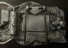 1985 Siskiyou Alaska Commemorative Belt Buckle Moose Salmon LE #2301/5000