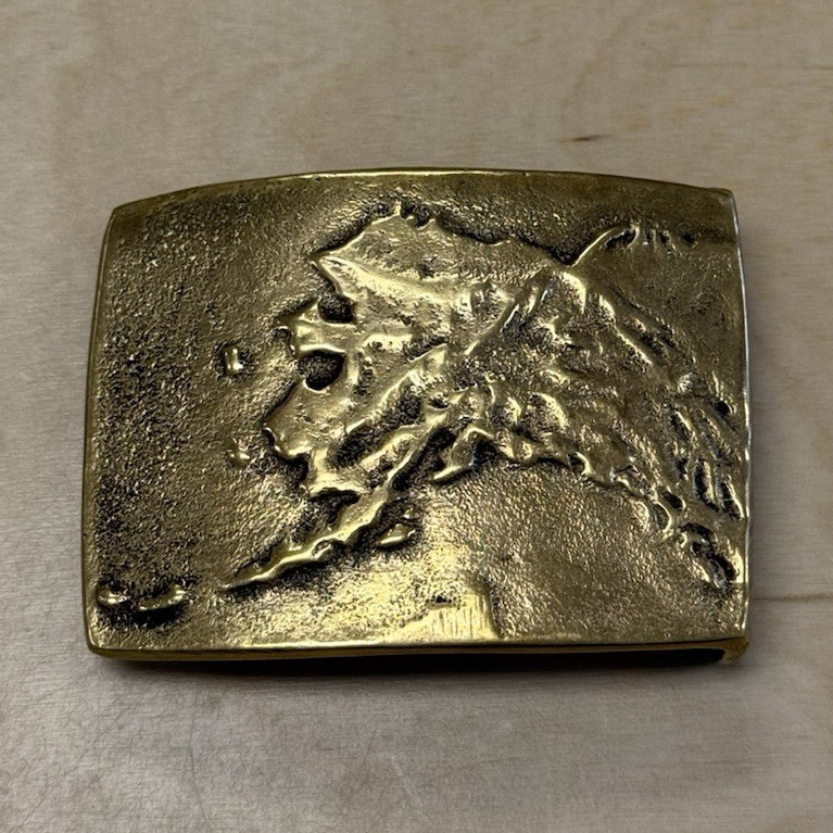 Vintage Anacortes Brass Works LTD Alaska Buckle 1975 Signed by Kit Marcinko