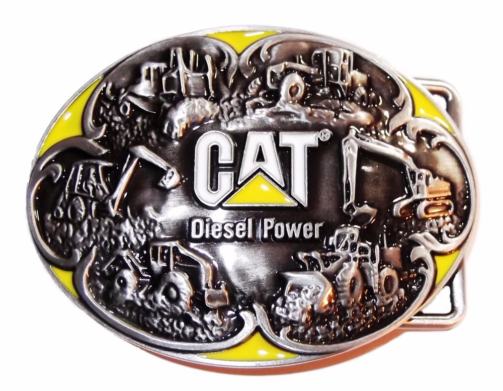 Caterpillar CAT DIESEL POWER Metal w/ Enamel Accents BELT BUCKLE