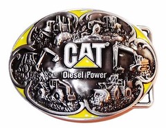 Caterpillar CAT DIESEL POWER Metal w/ Enamel Accents BELT BUCKLE