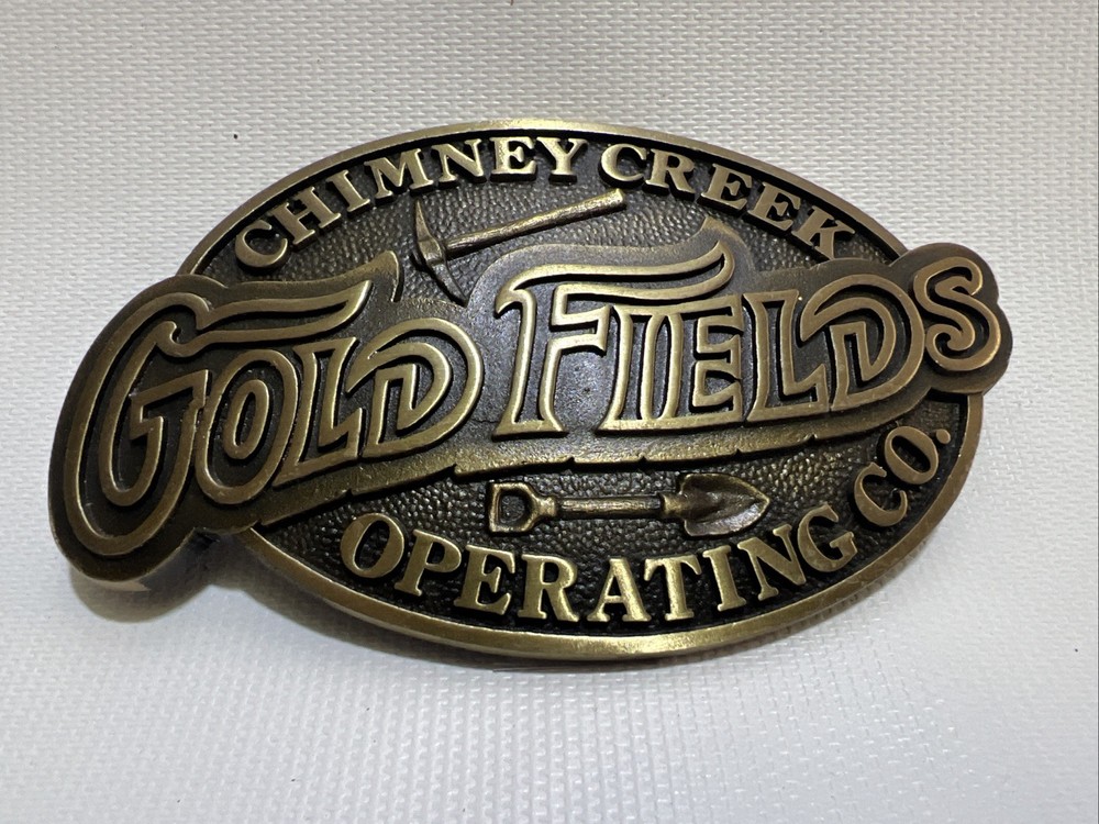 Chimney Creek Operating Co. Gold Fields Belt Buckle Solid Bronze Limited Edition