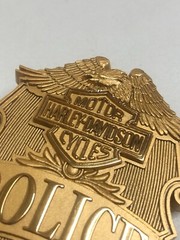 NIB Harley-Davidson 1988 Jostens Police Badge Gold Belt Buckle # 98460-88VG