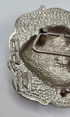HEAVY METAL MFG Belt Buckle Flaming Heart Barb Wire Made in USA HOT MESS See Pic
