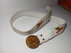 1975 VINTAGE DEKALB CORN DEALER BELT BUCKLE & ORIGINAL BELT CORN FEED SEED FARM