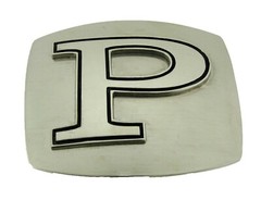 Men Women Vintage Silver Metal Initial Western A-Z Belt Buckle Cowboy Cowgirl
