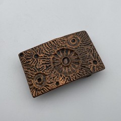 Copper Casted Leather Belt Buckle,Moon Design Rectangular Buckle