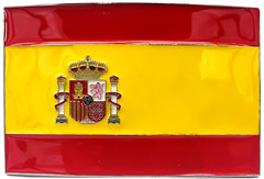 Spanish Flag Spain Enameled Belt Buckle