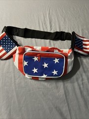USA Merica Beverage Belt Fanny Pack Holster All American Classic Costume 4th of