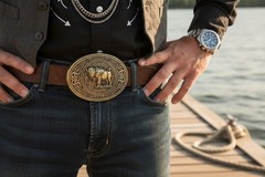 New Men Antique Gold Metal Buffalo Bull Belt Buckle Cowboy Western Fashion Rodeo