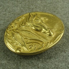 Heavy duty Brass “ Horse ” Belt Buckles For 1.5&Prime; Oval Plate Pin Buckle Z216