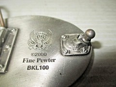 PEWTER BELT BUCKLE – BATMAN Logo Great American Products USA 2000 BKL100