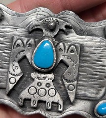 vintage NATIVE AMERICAN belt buckle INDIAN navajo SOUTHWESTERN cowboy