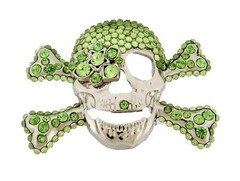 Men Women Skull Belt Buckle Blinged Halloween Party Costume New Skeleton Fashion