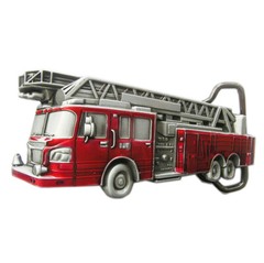 Vintage Style Fire Truck Firefighter Enamel Belt Buckle also Stock in the US