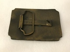 Belt Buckle Pioneer Cowboy Tall in the Saddle Brass Buckle Vintage