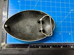 American Football Sports Textured Ball Cutout Silver Color Figural Belt Buckle