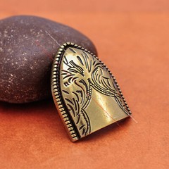 Antique Brass Western Floral Leathercraft 3pc Set Belt Buckle fit 35mm Belt