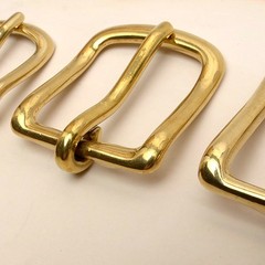 Leather Craft Soild Brass Half Buckle single bar buckle making a belt, strap