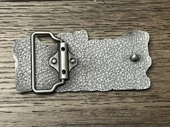 Kiss Me Im Shitfaced Belt Buckle Mens Novelty Metal Pewter Tone 3.5 Wide Retro