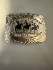 Buckaroo Ball Santa Fe 2000 « Enamel Horses » Belt Buckle